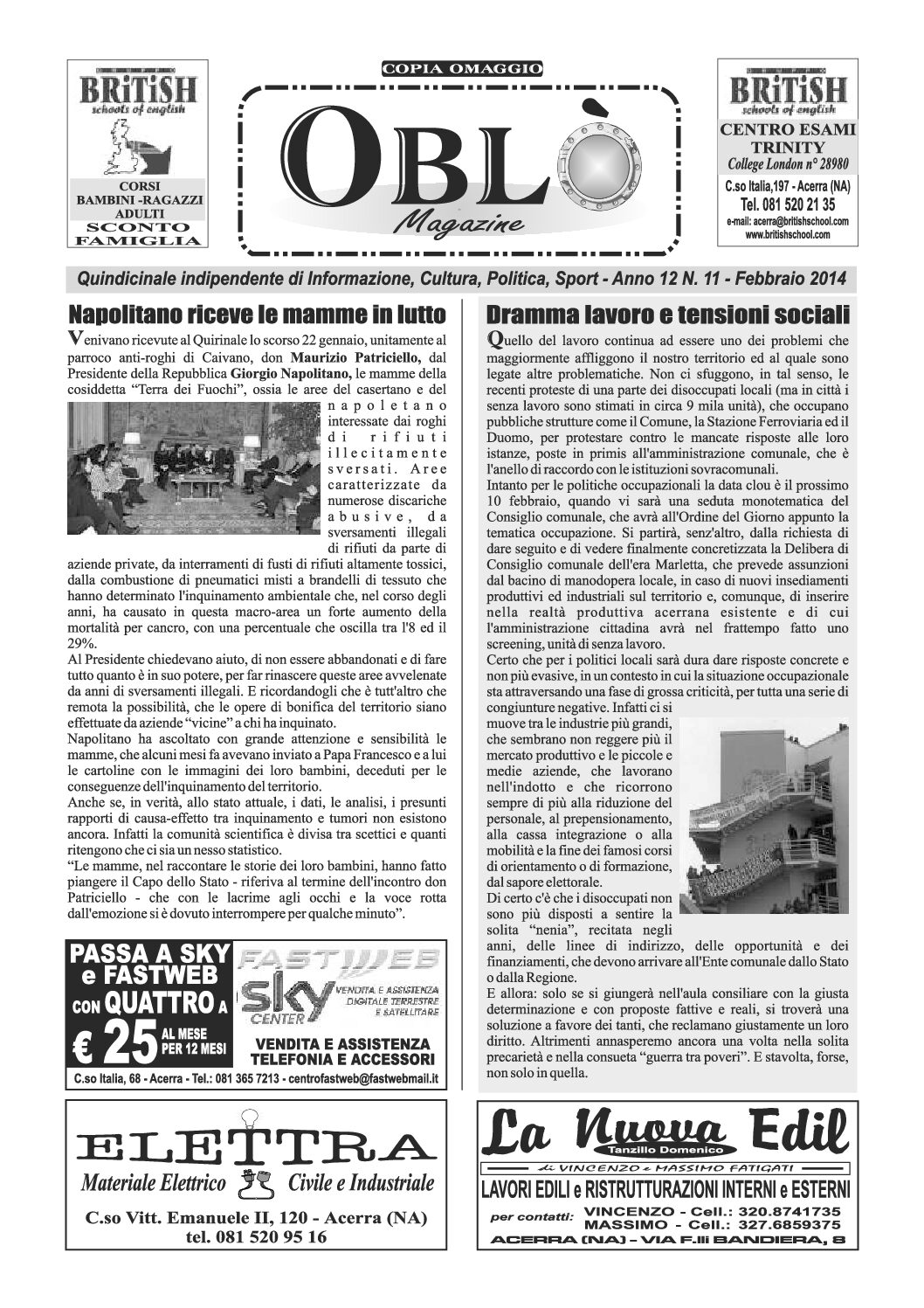 Edizione integrale del 03 febbraio 2014