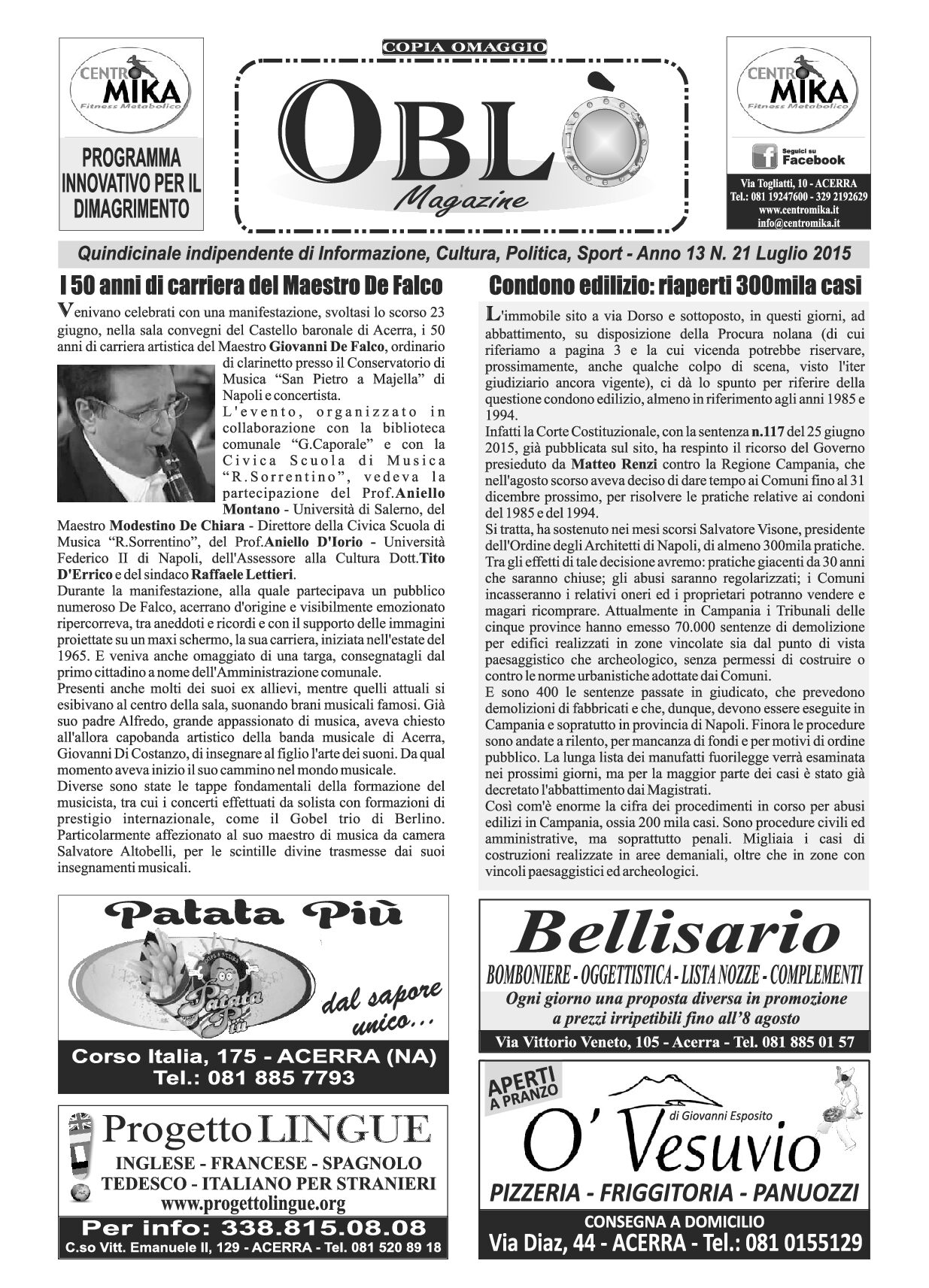 Edizione integrale del 08 luglio 2015